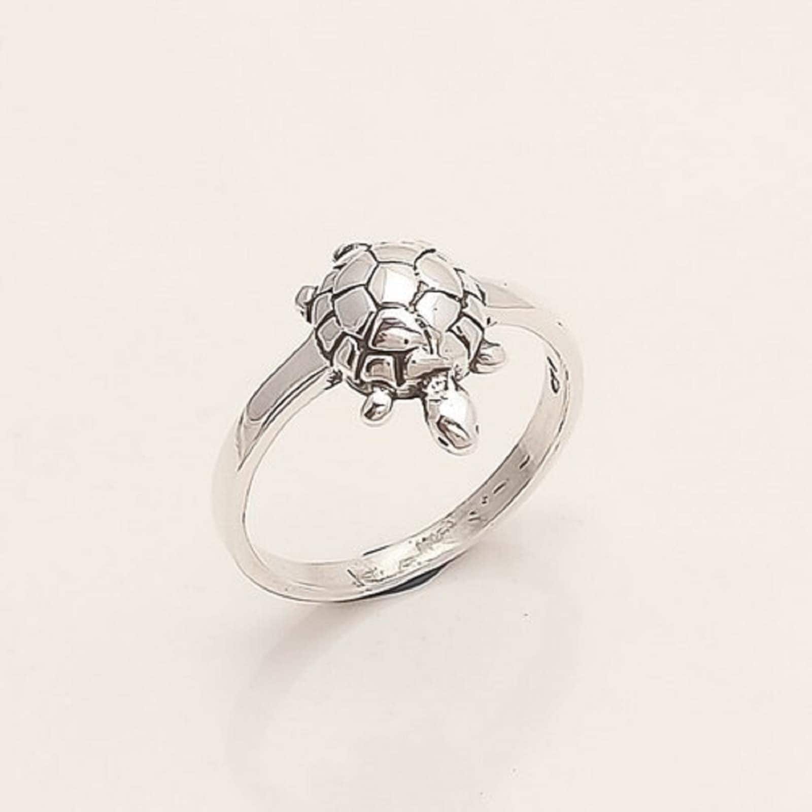 Retailer of 925 sterling silver tortoise diamond ring | Jewelxy - 230208
