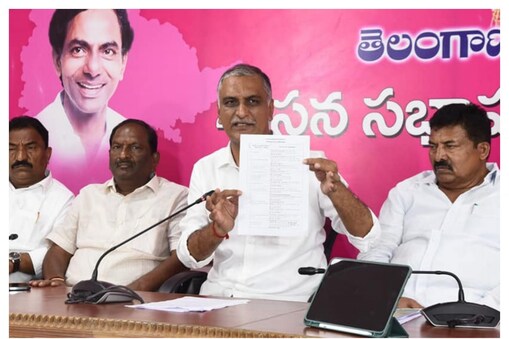 మాట్లాడుతున్న మంత్రి హరీశ్ రావు