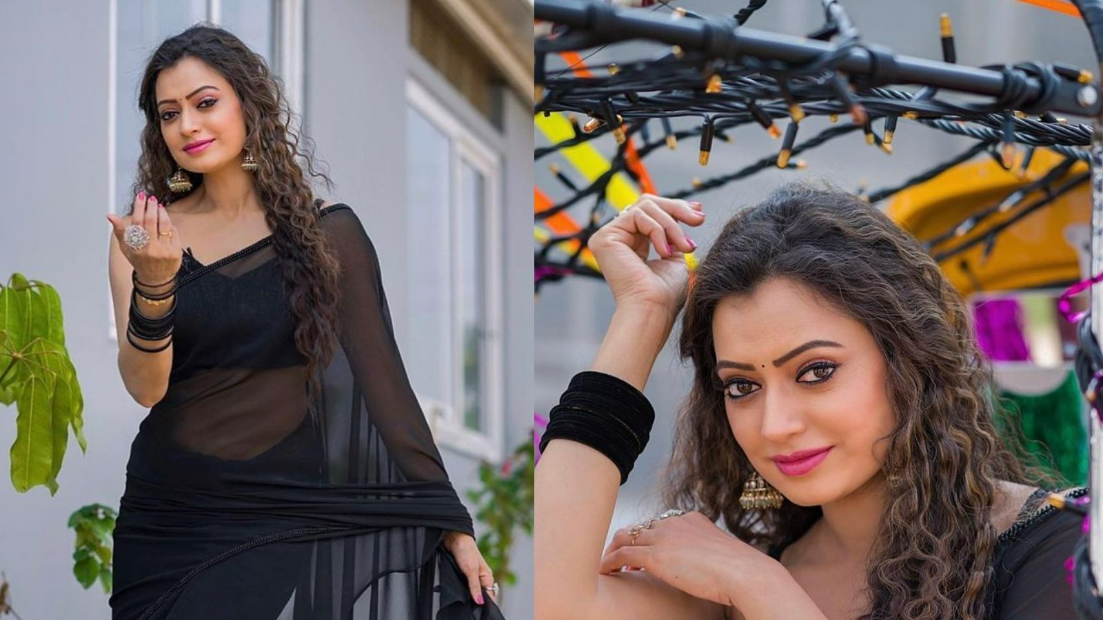 Jabardasth new anchor Sowmya Rao saree looks viral నలుపు చీరలో