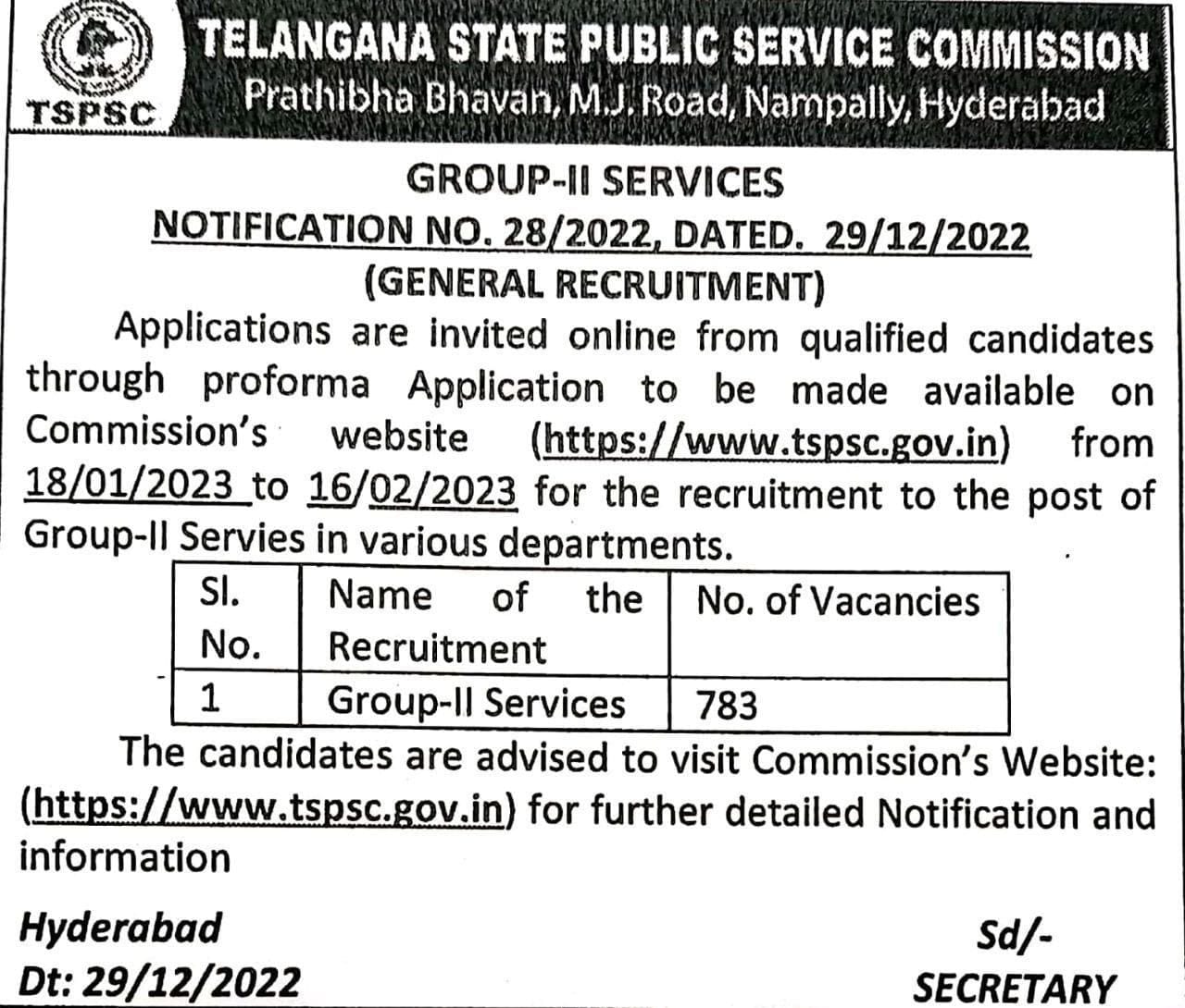 Tspsc Job Calendar 2025 Pdf Download 