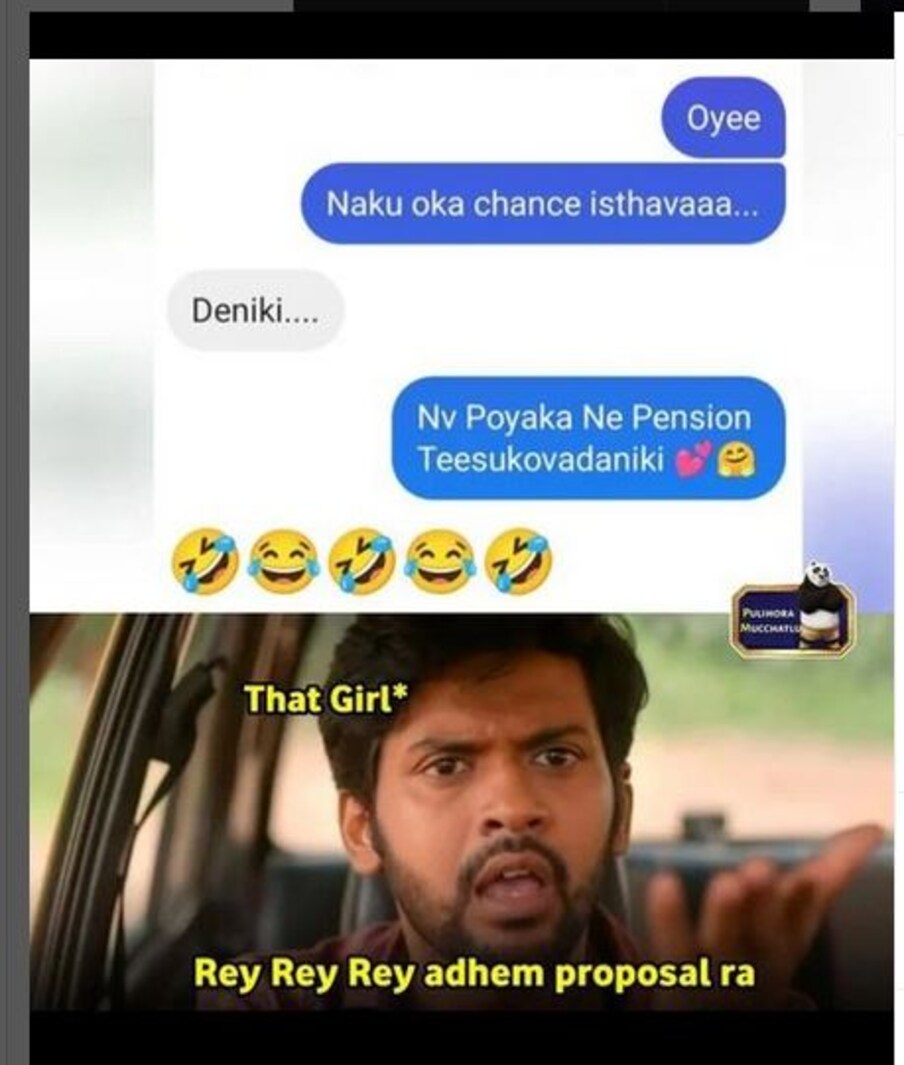  ఓ చాటింగ్‌కి సంబంధించి వేసిన మీమ్ (images credit - instagram - pulihora.meme)