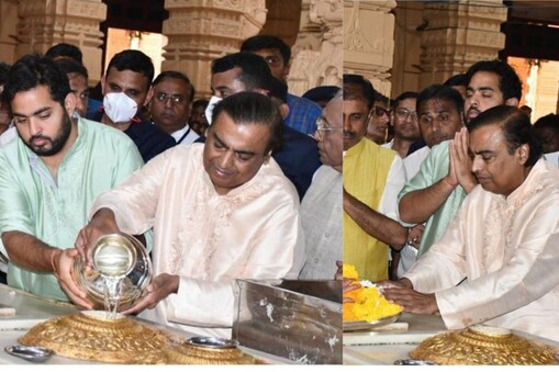 సోమనాథ్ ఆలయంలో అంబానీ 