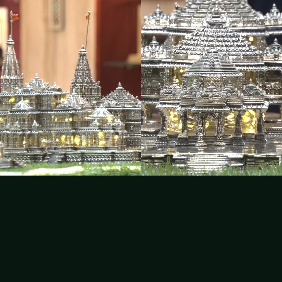  అయోధ్యలో నిర్మిస్తున్న రామాలయం ఎంతో మంది కళాకారులకూ, ఆర్టిస్టులకూ ప్రేరణగా నిలుస్తోంది. ఆ రామాలయ ఆకారంలోని కళాఖండాల్ని రూపొందిస్తున్నారు చాలా మంది. (image credit - twitter - ANI)