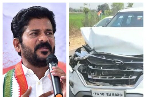 రేవంత్ రెడ్డి కాన్వాయ్ కు ప్రమాదం