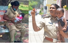 పోలీస్ కానిస్టేబుల్ ఎగ్జామ్‌ సెంటర్‌ దగ్గర మానవత్వాన్ని చాటుకున్న సంగారెడ్డి లేడీ ఎస్‌ఐ