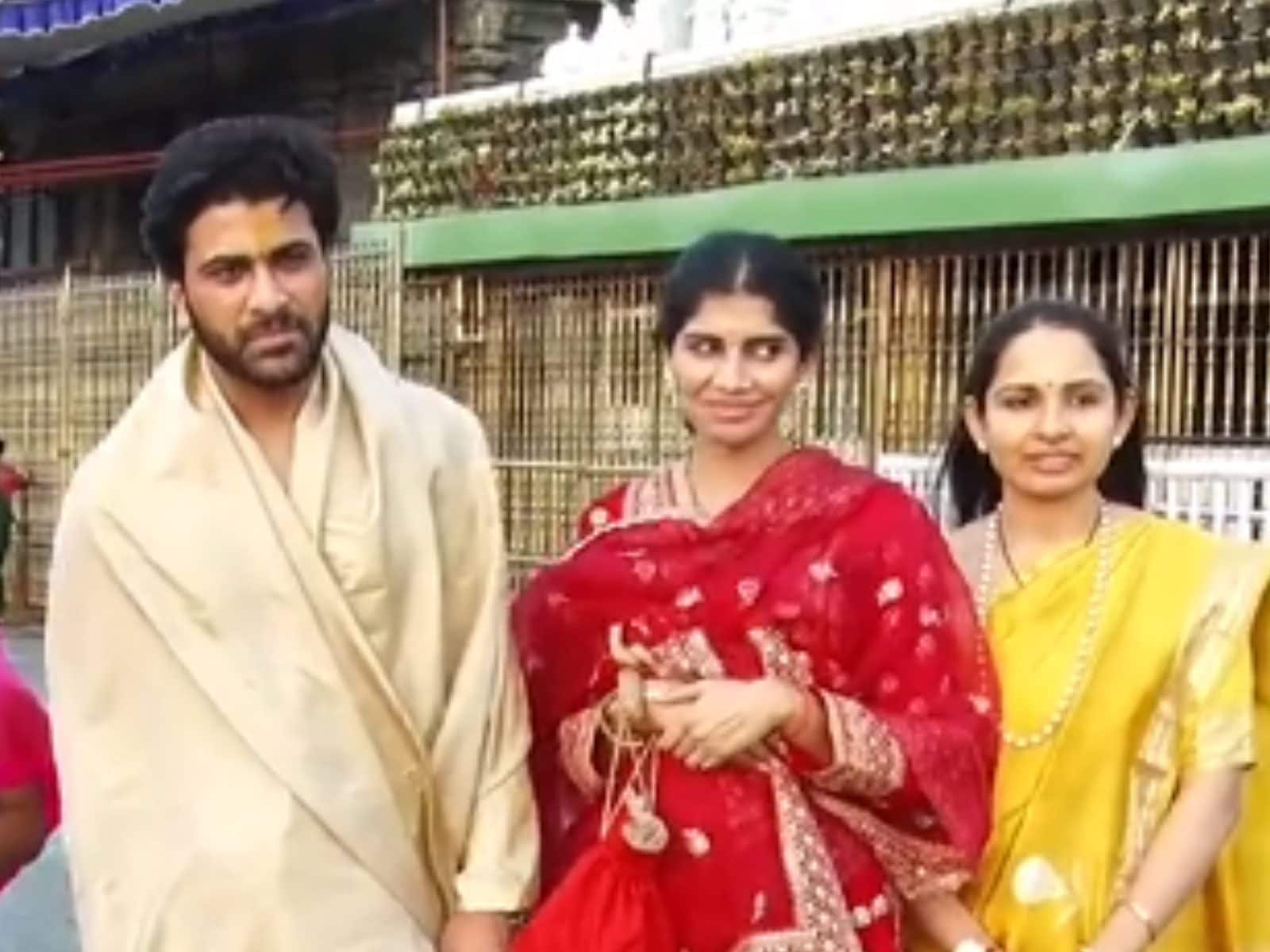 Sharwanand: తిరుమల శ్రీవారిని దర్శించుకున్న శర్వానంద్ దంపతులు.. | sharwanand  with his wife visits tirumala sri Venkateswara Swamy temple and take  aashirwad– News18 Telugu