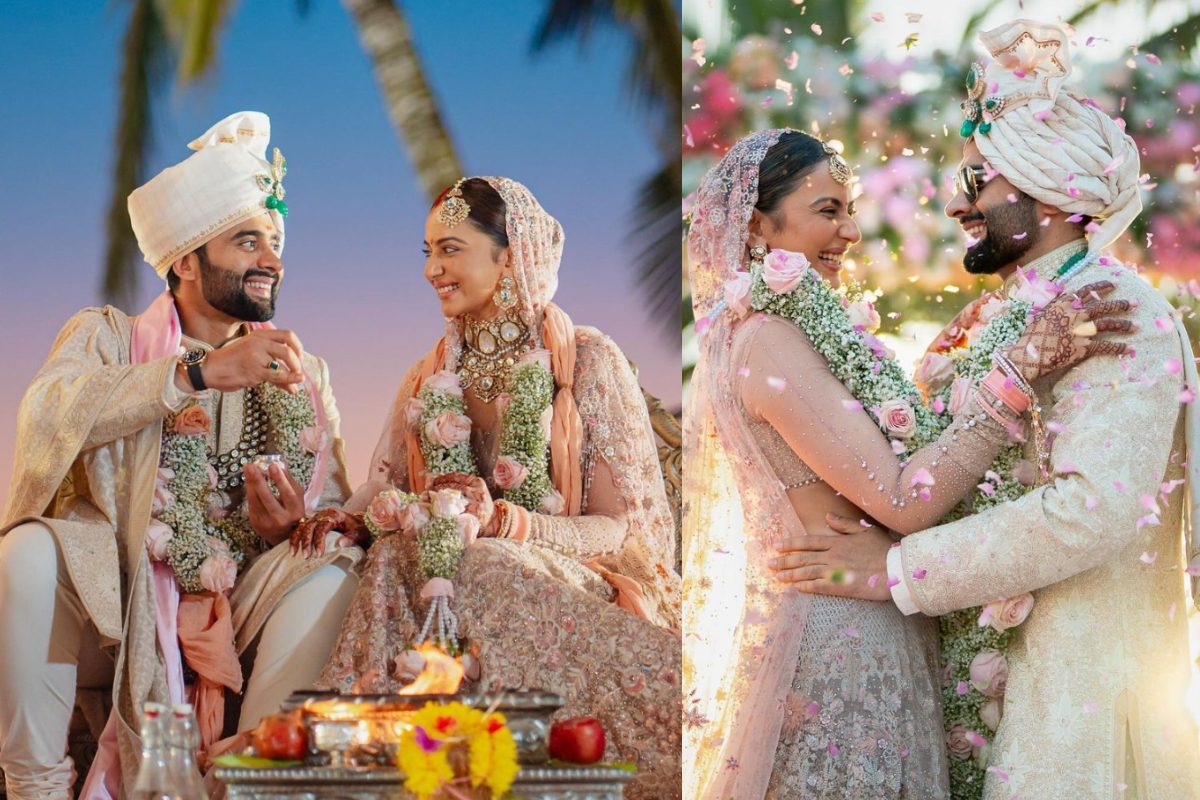 ప్రియుడితోనే టాలీవుడ్ స్టార్ హీరోయిన్ పెళ్లి .. రకుల్ ప్రీత్సింగ్ వెడ్డింగ్ పిక్స్ ఇవిగో| rakul preet singhs grand wedding with boyfriend jackky bhagnani in goa are photos are going viral