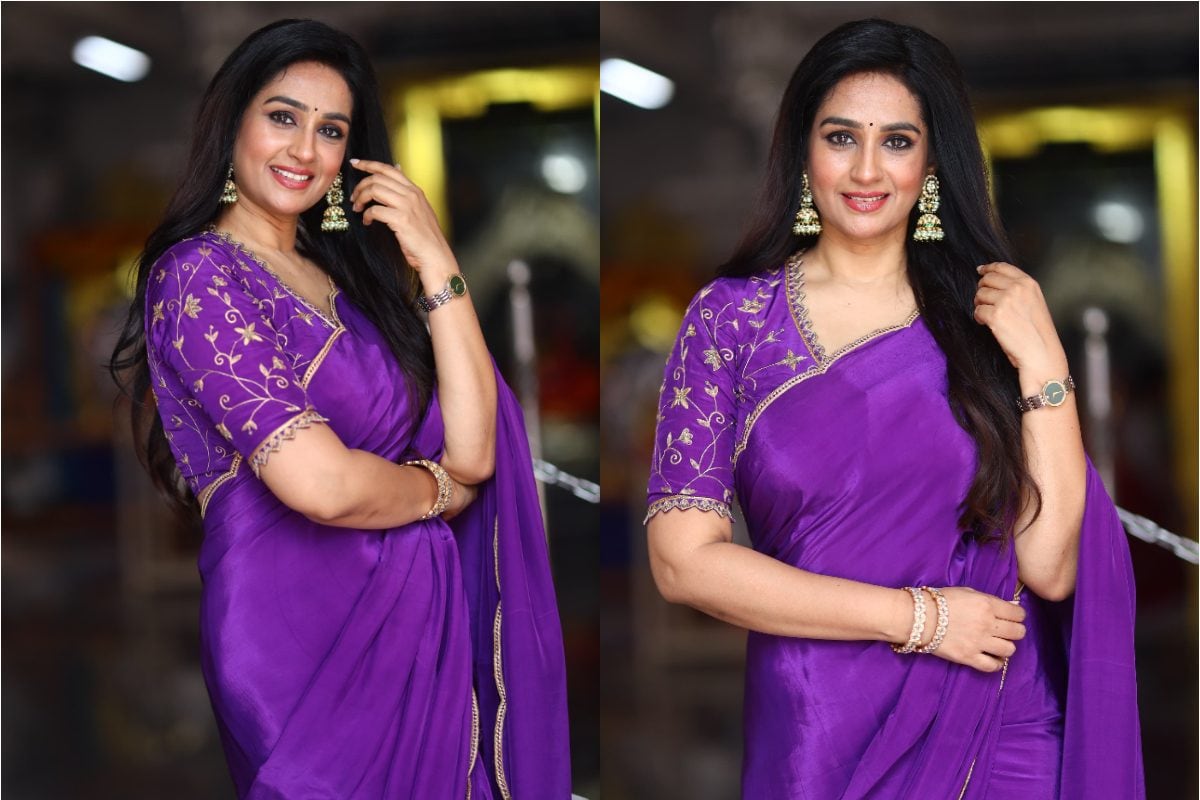 Actress Laya: పర్పల్ కలర్ శారీలో సీనియర్ హీరోయిన్ లయ.. ఇప్పుడు ఆమె వయసెంతో తెలుసా!