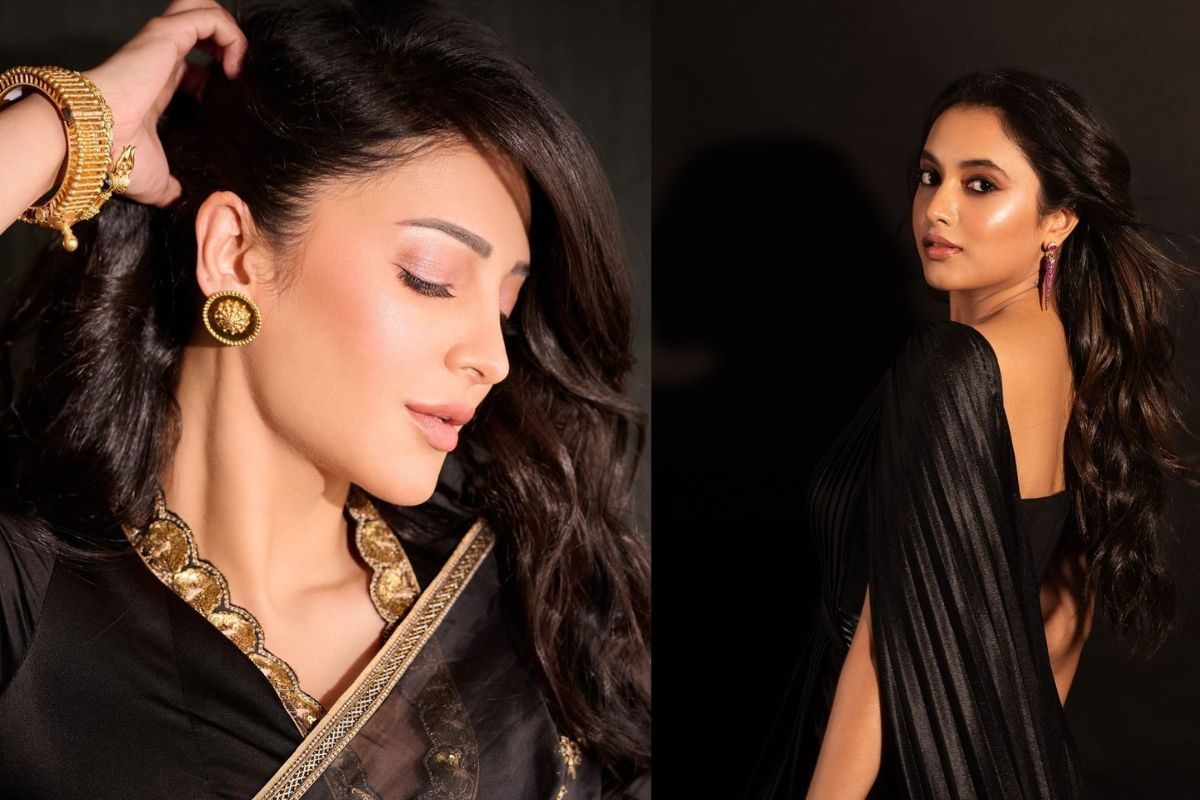 నల్లచీరలో అదరగొట్టిన హీరోయిన్స్.. ఫోటోలు చూస్తే కళ్ళు తిప్పుకోలేరంతే!