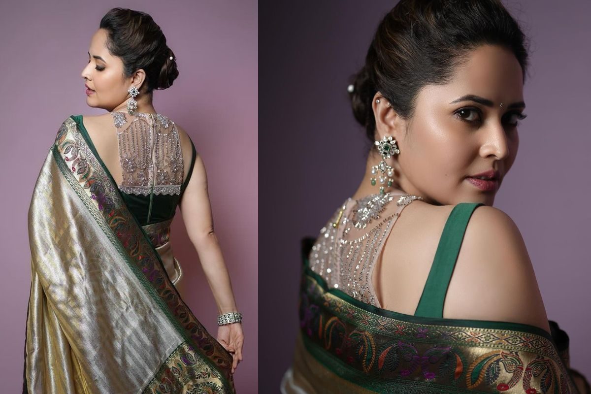 స్లీవ్ లెస్ బ్లౌజ్‌లో యాంకర్ అనసూయ అందాలు.. ఆహా ఎంత అందం!