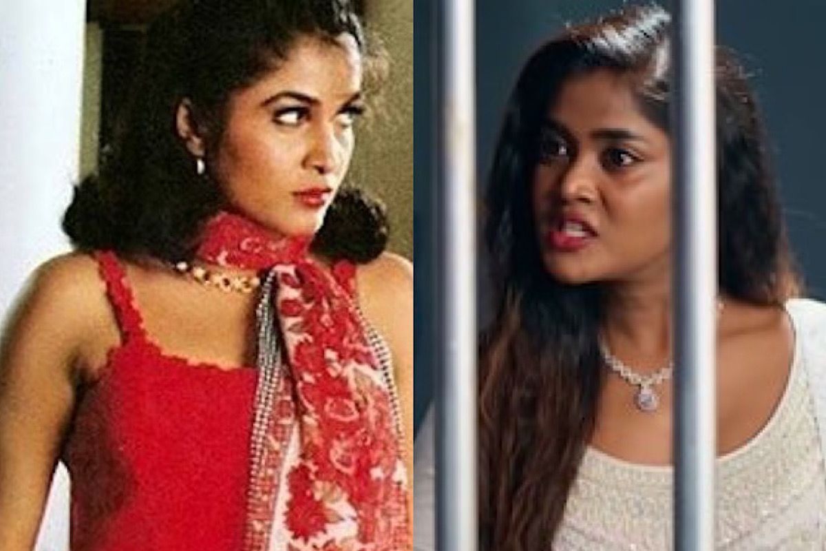 బాబోయ్.. ఈవిడ నీలంబారిలా ఫీల్ అవుతోందిగా.. నీకు అంతా సీన్ లేదు తల్లో.. నువ్వో కామెడీ విలన్