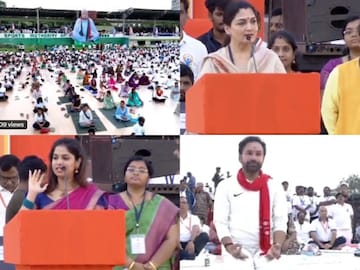యోగా డే కోసం కౌంట్డౌన్.. ఎల్బీ స్టేడియంలో ప్రారంభించిన కేంద్ర మంత్రి కిషన్ రెడ్డి! యోగా డే కోసం కౌంట్డౌన్.. ఎల్బీ స్టేడియంలో ప్రారంభించిన కేంద్ర మంత్రి కిషన్ రెడ్డి!