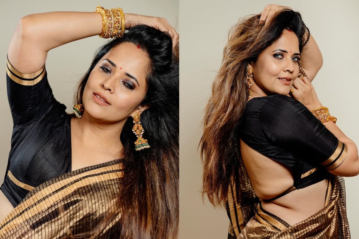 చీరకట్టులో అనసూయ.. అందరి చూపు ఆ పార్ట్ పైనే..! కామెంట్లు చూస్తే బుర్ర వేడెక్కుతోంది బాబోయ్