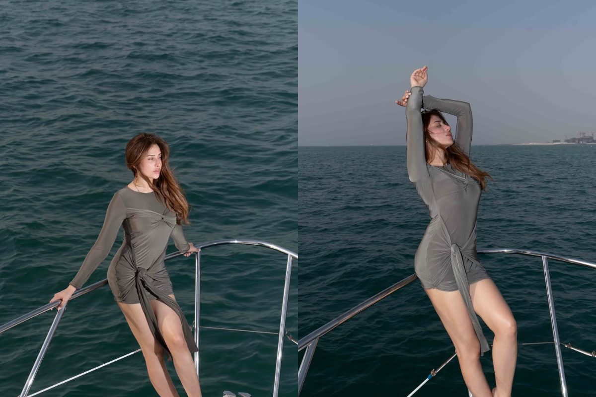 Mahira Sharma Photoshoot: కట్టిపడేసిన మహిరా శర్మ.. ఓడపై డేడ్రీమ్‌లో సెక్సీ లుక్స్!