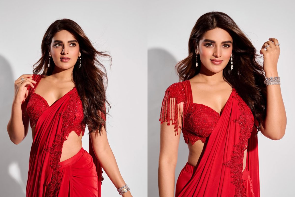 పేరే కాదు అందంలో కూడా తరగని నిధి.. ఎర్రచీరలో మతిపోగొడుతున్న హాట్ లేడీ