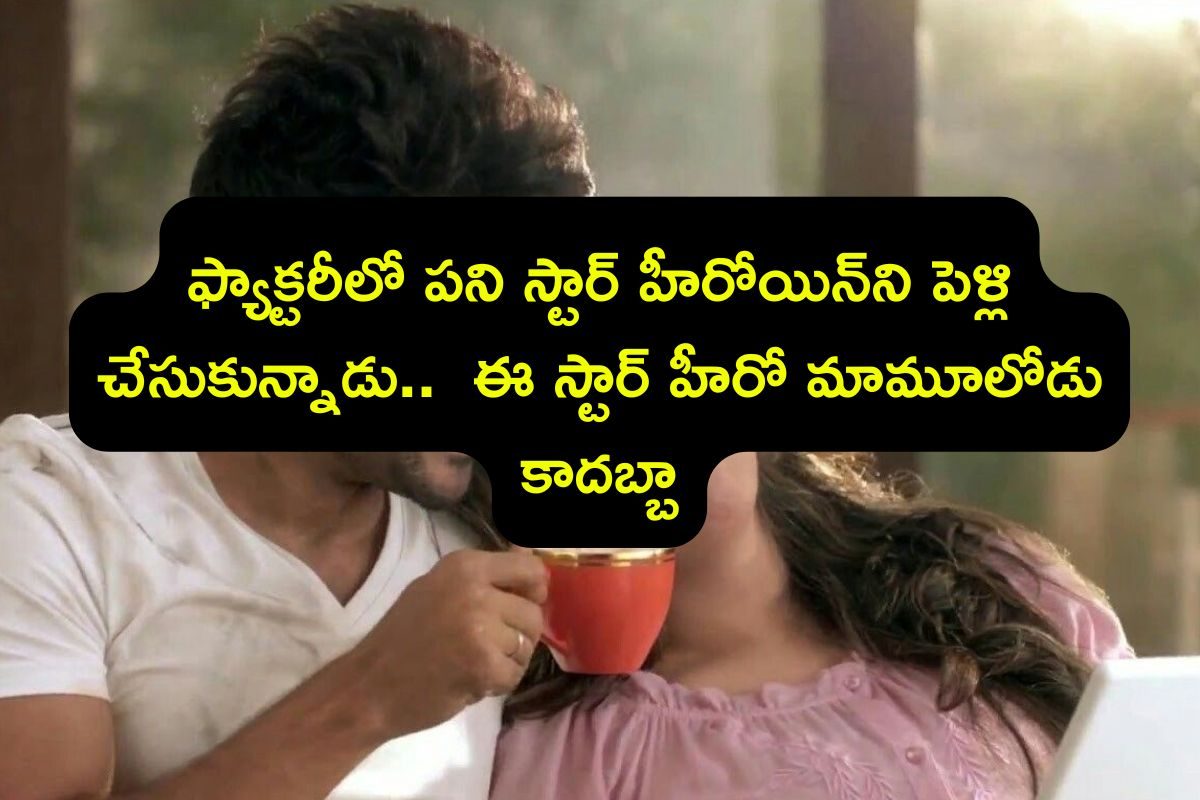 ఒకప్పుడు ఫ్యాక్టరీలో పని స్టార్ హీరోయిన్‌ని పెళ్లి చేసుకున్నాడు.. కట్ చేస్తే, ఈ హీరో ఆస్తి