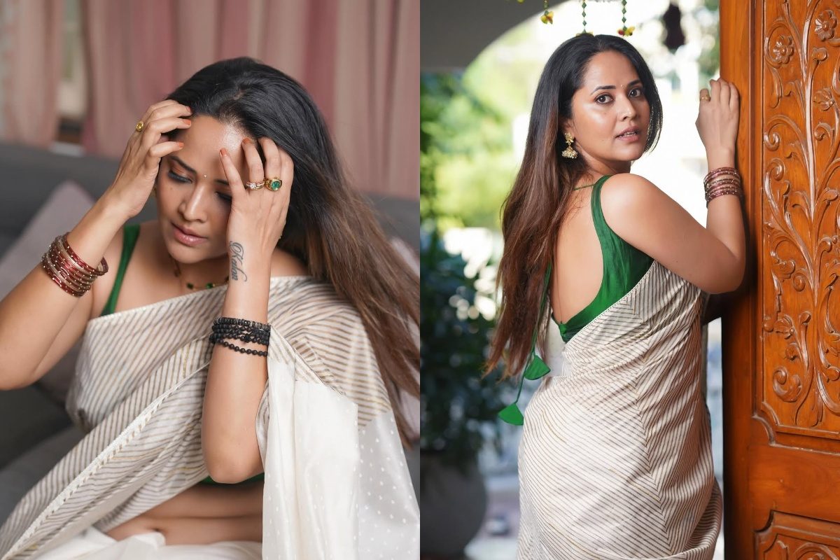 స్లీవ్ లెస్ శారీలో అదరగొట్టిన అనసూయ.. ఏం అందంరా బాబూ! కుర్రాళ్లు పిచ్చెక్కిపోతున్నారు