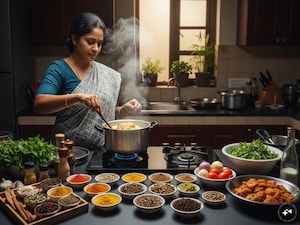 నెలవారీ ఖర్చు సగటుగా ఇలా ఉంటుంది: కిచెన్ రెంట్ రూ.10,000 నుంచి రూ.25,000, స్టాఫ్ జీతాలు రూ.30,000, పదార్థాల ఖర్చు రూ.40,000, ప్యాకింగ్ రూ.10,000, కరెంట్, గ్యాస్ రూ.5,000, స్విగ్గీ, జొమాటో కమిషన్, మార్కెటింగ్, మెయింటెనెన్స్ రూ.10,000. మొత్తం రూ.1.1 నుంచి రూ.1.25 లక్షల వరకు అవుతుంది. (image: AI Generated)