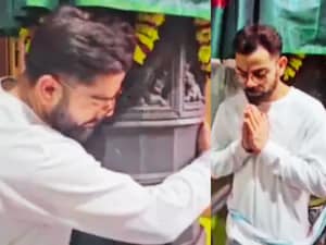 Virat Kohli, Washington Sundar visit Simhachalam temple after series win