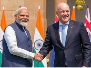 Prime Minister Narendra Modi and New Zealand Prime Minister Christopher Luxon (File photo/PTI)
