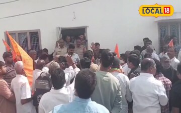 డిప్యూటీ సీఎం నియోజకవర్గంలో ఉద్రికత చర్చిలో బోధనలు బయట జైశ్రీరామ్ నినాదాలు