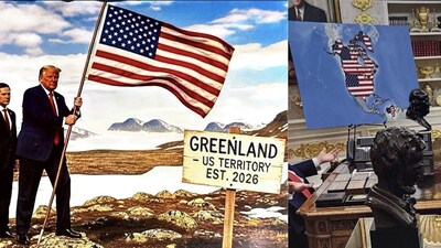 Trump's Controversial Map: US Claims Canada, Venezuela, Greenland as Territories