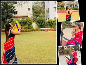 Anasuya's Glamorous Sankranti: Kites, Sarees, and Social Media Buzz