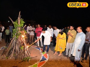 బోగి మంటలు వెలిగిస్తున్న ఎస్పీ అఖిల్ మహాజన్ 