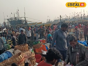 విశాఖ ఫిషింగ్ హార్బర్ కి క్యూ కట్టిన జనం..! చేపలు ధరలు ఇలా