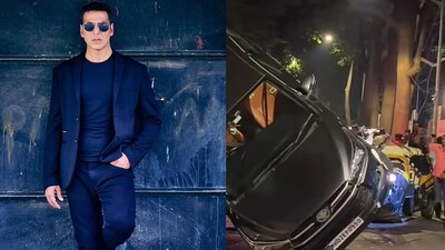 Akshay Kumar's Convoy in Accident: Escort Car Overturns, Couple Unharmed