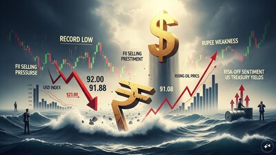 Indian Rupee Hits Record Low Against US Dollar Amid Market Pressure