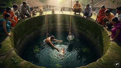 Diaper Saves Baby's Life After Monkey Throws Her Into Well in Chhattisgarh