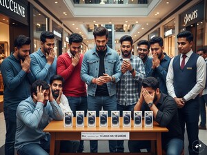 दोस्त ने दिल्ली मॉल में दोस्तों को ₹15 लाख के 10 आईफोन 17 प्रो मैक्स फोन उपहार में दिए.