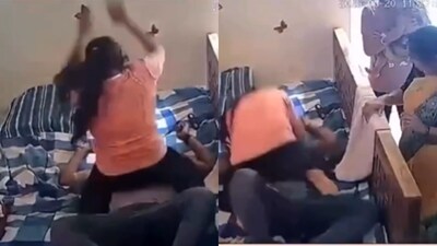 वायरल वीडियो: मध्य प्रदेश में पत्नी ने पति को बेरहमी से पीटा; नेटिजन्स ने लिंग-तटस्थ DV कानूनों की मांग की.