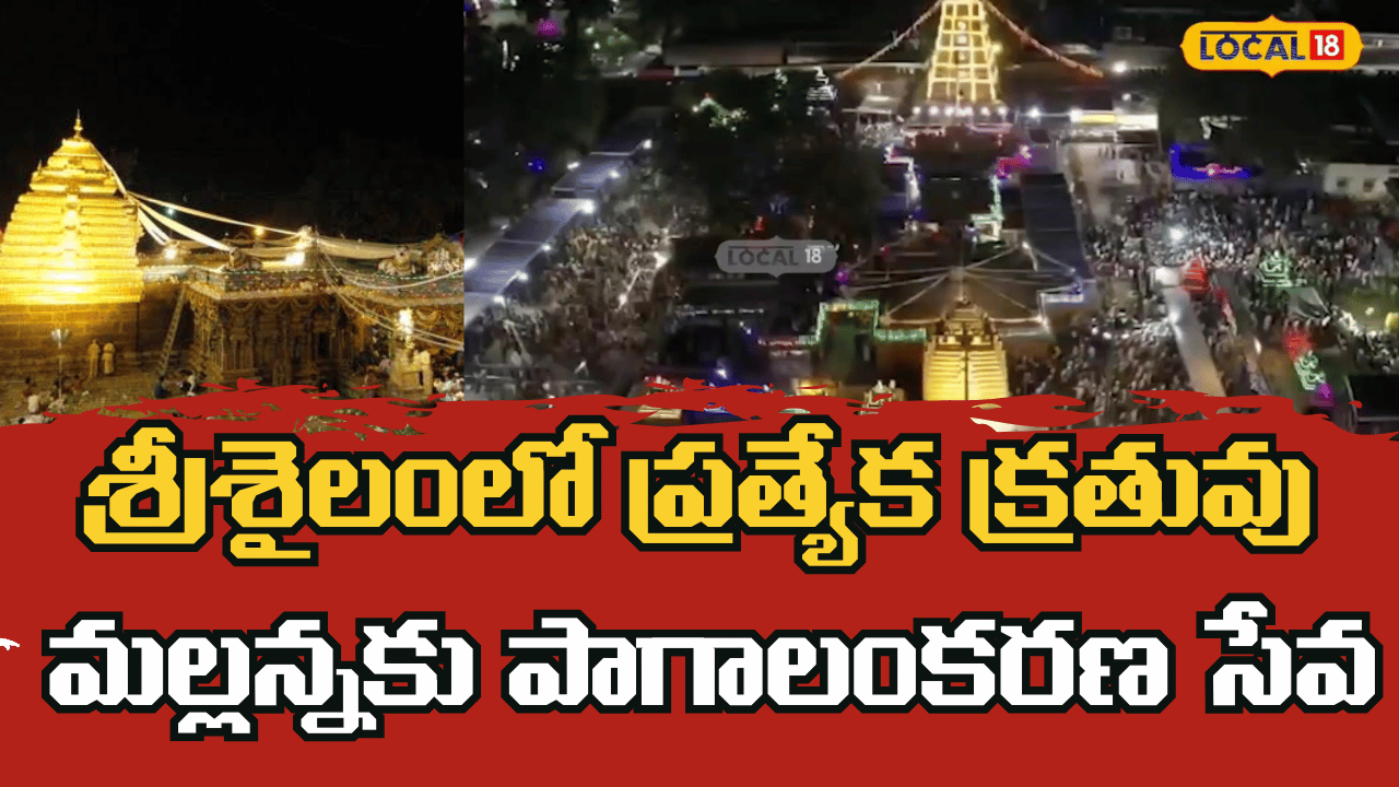 Srisailam Pagalankarana Grand Festival Ritual |శ్రీశైలంలో పాగాలంకరణ ...