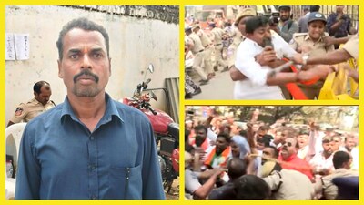 हैदराबाद डीजीपी कार्यालय का घेराव करने का भाजपा का प्रयास; कार्यकर्ता गिरफ्तार.