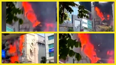 हैदराबाद में भीषण आग: जुबली हिल्स में शोरूम जलकर खाक, कोई हताहत नहीं.