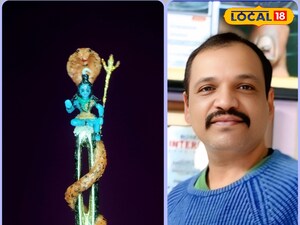 సూక్ష్మ కళాకారుని అద్భుత ప్రదర్శన.. సూదిపై శివయ్య నాగుపాము..