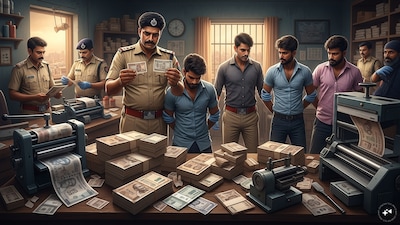 कृष्णा जिले में नकली नोट गिरोह का भंडाफोड़; 6 लाख रुपये के जाली नोट जब्त, 4 गिरफ्तार