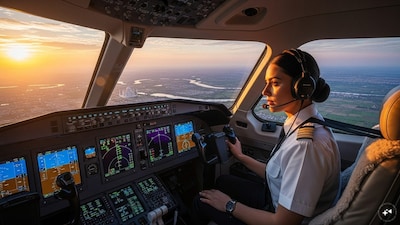 Career Guidance: పైలట్ కావాలంటే ఏం చదవాలి? ఇంటర్ తర్వాత ఏ కోర్సులో చేరాలి? (image: AI Generated Image)