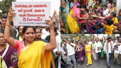 वेलुगुमटला पीड़ितों के लिए कविता का संघर्ष, खम्मम में विरोध प्रदर्शन के दौरान गिरफ्तार.