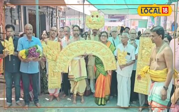 వాడపల్లి వెంకటేశ్వర స్వామికి అరవై లక్షలు విలువచేసే బంగారు మకర తోరణం అందించిన భక్