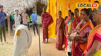 రాజమండ్రిలో గోవుకు సీమంతం ఊరు వాడను ఆహ్వానించి వసంతైన విందు