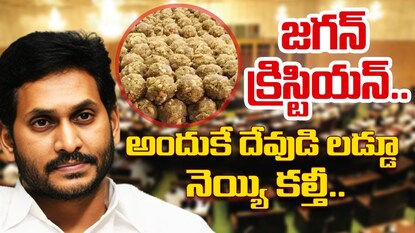 Tirumala Laddu Ghee Controversy Sparks Uproar in AP Assembly Heated Debate Over Jagan Religion Tirumala Laddu Ghee Controversy Sparks Uproar in AP Assembly Heated Debate Over Jagan Religion