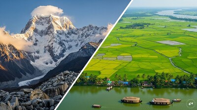 India's Extremes: Kangchenjunga's Heights to Kuttanad's Depths Revealed