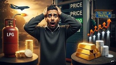 Price Hike Shock: అమ్మో ఒకటో తారీఖు... భగ్గుమన్న గ్యాస్ సిలిండర్, పెట్రోల్, బంగారం... ఏప్రిల్ 1న సామాన్యులకు ధరల షాక్ (image: AI Generated)