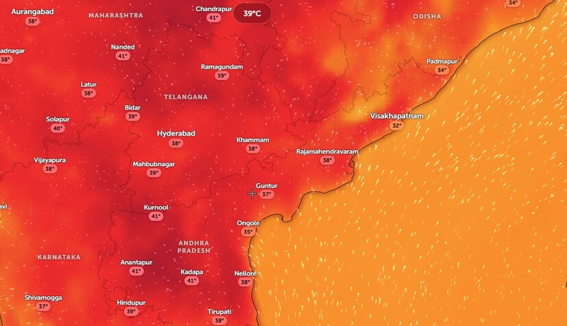  ఇవాళ వానలతోపాటూ.. ఎండలూ ఎక్కువగానే ఉంటాయి. తెలంగాణలో ఉష్ణోగ్రత 40 నుంచి 42 డిగ్రీల సెల్సియస్ ఉంటుంది. నల్గొండ, మహబూబ్‌నగర్, కరీంనగర్, జగిత్యాల, నిజామాబాద్, ఖమ్మం, గద్వాల ప్రాంతాల్లో ఎండ ఎక్కువగా ఉంటుంది. ఏపీలో ఉష్ణోగ్రత 38 డిగ్రీల సెల్సియస్ నుంచి 43 డిగ్రీల సెల్సియస్ వరకూ ఉంటుంది. ముఖ్యంగా రాయలసీమలో వేడి ఎక్కువగా ఉంటుంది. ఒంగోలు నుంచి తిరుపతి వరకూ, హిందూపురం నుంచి కర్నూలు వరకూ అంతటా వేడి ఎక్కువగానే ఉంటుంది. కొన్ని ప్రాంతాలు మధ్యాహ్నం తర్వాత వర్షాన్ని చూస్తాయి. ఏపీలో తేమ 39 శాతంగా, తెలంగాణలో 28 శాతంగా ఉంటుంది.