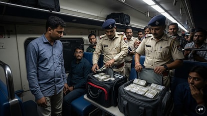 Railway Operation: ముంబై నుంచి హైదరాబాద్ వస్తున్న రైలులో రూ.1.22 కోట్ల కరెన్సీ (image: AI Generated) Railway Operation: ముంబై నుంచి హైదరాబాద్ వస్తున్న రైలులో రూ.1.22 కోట్ల కరెన్సీ (image: AI Generated)