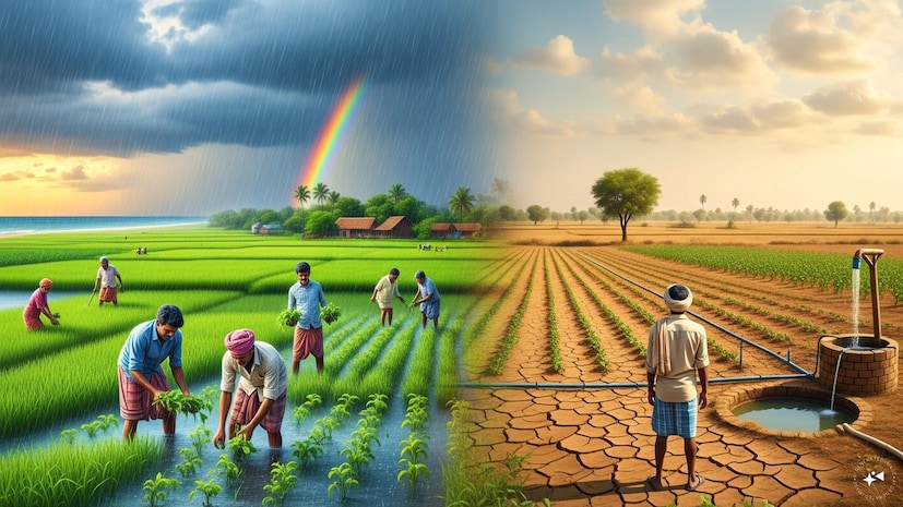 ఈ ఏడాది వర్షాకాలం జూన్ నుంచి సెప్టెంబర్ కాలంలో మొదటి భాగం కొంతవరకూ బాగానే ఉండవచ్చు. అంటే.. ప్రారంభంలో.. వర్షాలు త్వరగానే, బాగానే పడతాయి. కానీ.. కొన్ని రోజుల తర్వాత అంటే.. ఆగస్టు, సెప్టెంబర్ సమయంలో ఎల్ నినో బలపడితే వర్షాలు బలహీనపడతాయి. IMD ప్రకారం సుమారు 800 మిల్లీ మీటర్ల వర్షం మాత్రమే పడేలా కనిపిస్తోంది. అదే జరిగితే, దేశవ్యాప్తంగా 60 శాతం రైతులకు నీటి కష్టాలు ఉంటాయి. తెలంగాణ, ఏపీలో నీటి సంరక్షణ, డ్రిప్ ఇరిగేషన్, కరవును తట్టుకునే విత్తనాలు వాడాలి. హిందూ మహా సముద్రం సపోర్ట్ ఇస్తే, వర్షాలు బాగానే పడగలవు. కానీ.. ప్రస్తుత అంచనాలు లోటు వర్షాలనే సూచిస్తున్నాయి. ఈ ఏడాది వర్షాకాలం జూన్ నుంచి సెప్టెంబర్ కాలంలో మొదటి భాగం కొంతవరకూ బాగానే ఉండవచ్చు. అంటే.. ప్రారంభంలో.. వర్షాలు త్వరగానే, బాగానే పడతాయి. కానీ.. కొన్ని రోజుల తర్వాత అంటే.. ఆగస్టు, సెప్టెంబర్ సమయంలో ఎల్ నినో బలపడితే వర్షాలు బలహీనపడతాయి. IMD ప్రకారం సుమారు 800 మిల్లీ మీటర్ల వర్షం మాత్రమే పడేలా కనిపిస్తోంది. అదే జరిగితే, దేశవ్యాప్తంగా 60 శాతం రైతులకు నీటి కష్టాలు ఉంటాయి. తెలంగాణ, ఏపీలో నీటి సంరక్షణ, డ్రిప్ ఇరిగేషన్, కరవును తట్టుకునే విత్తనాలు వాడాలి. హిందూ మహా సముద్రం సపోర్ట్ ఇస్తే, వర్షాలు బాగానే పడగలవు. కానీ.. ప్రస్తుత అంచనాలు లోటు వర్షాలనే సూచిస్తున్నాయి.