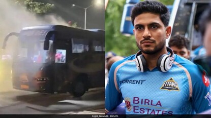 గుజరాత్ టైటాన్స్ బస్సుకు ఫైర్ యాక్సిడెంట్